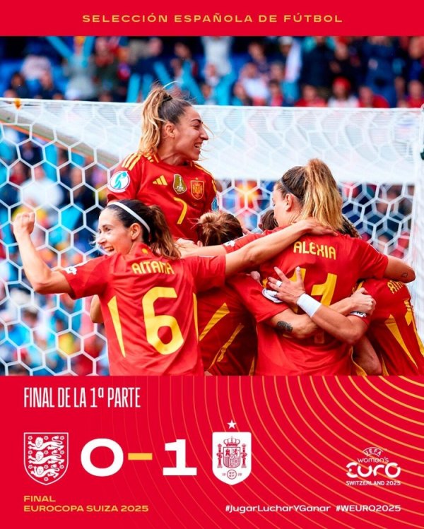 半场-西班牙女足1-0英格兰女足 奥娜助攻马里奥娜头槌破门