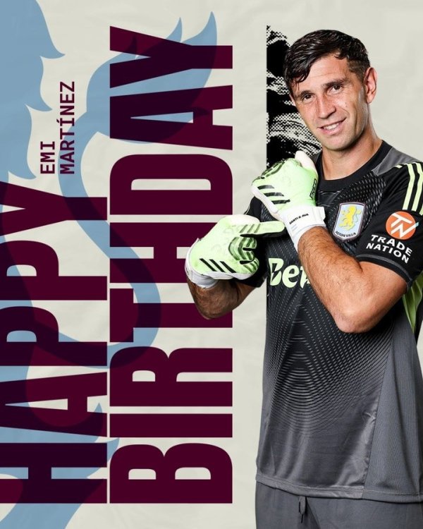 大马丁迎来33岁诞辰，维拉官推晒海报送祝愿：诞辰振作！