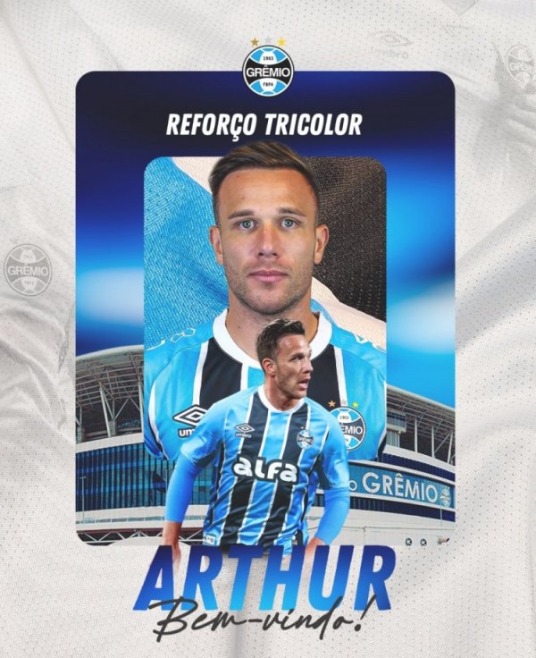 格雷米奥官宣阿图尔转头，球员以租赁姿首加盟&租期至26年6月