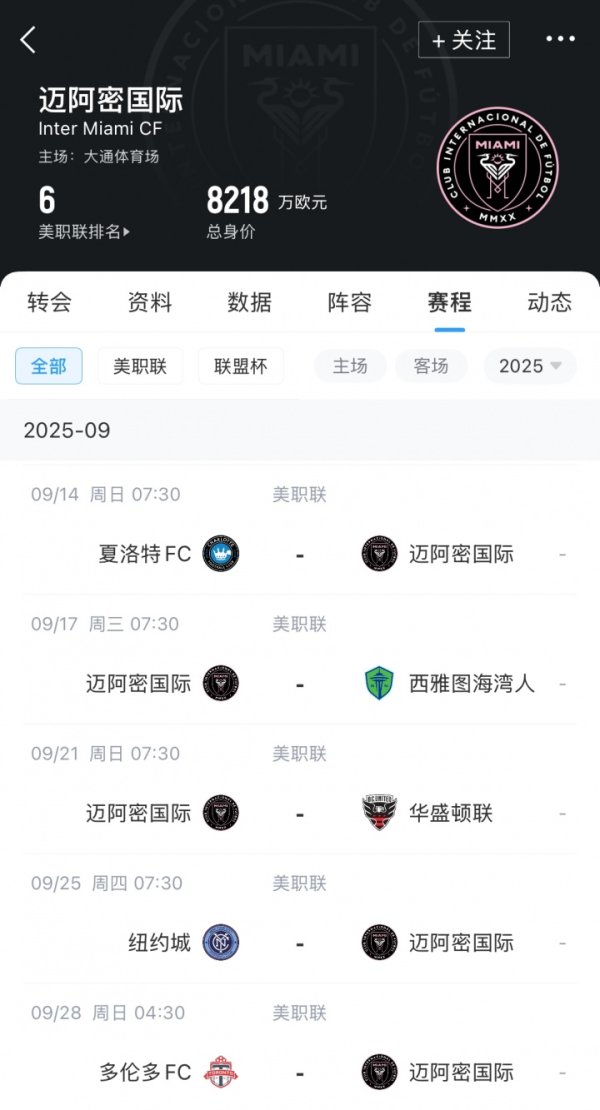 梅雇主压力不小！迈阿密插足冲刺阶段还剩9场旧例赛，3-4天踢1场