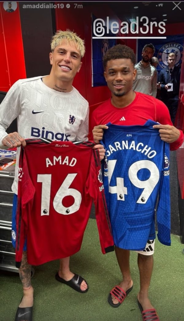 遇到网暴！阿玛德赛后晒与加纳乔合影后清空社媒，不外他一切安好