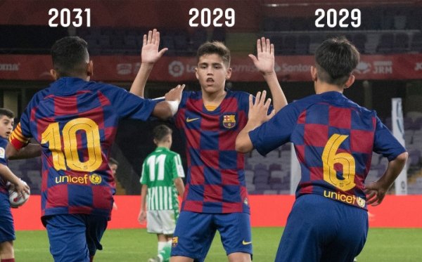 红蓝将来！拉玛西亚18岁三杰：亚马尔2031，库巴西+伯纳尔2029