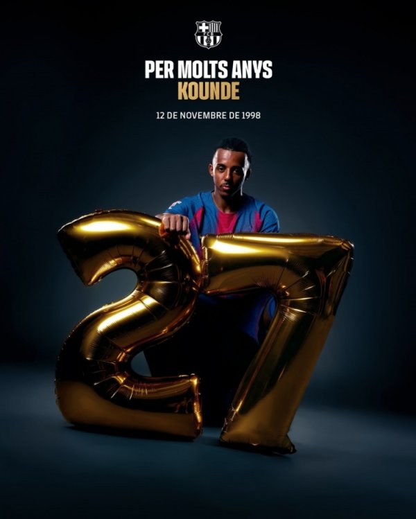 巴萨官方祝孔德27岁寿辰状况，加盟以来出战156场斩获5冠