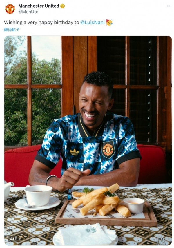 曼联官方祝纳尼39岁诞辰逍遥，遵守时代出战230场41球65助
