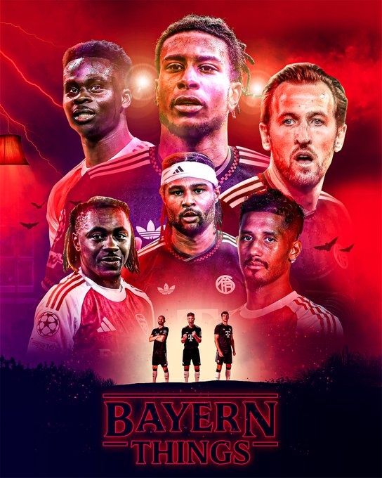 联动怪奇物语！拜仁发布客战阿森纳海报：伦敦献艺驰魂夺魄对决